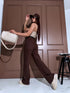 WIDE LEG džinsa bikses "RELATIONSHIP 9215-26"- CHOCO